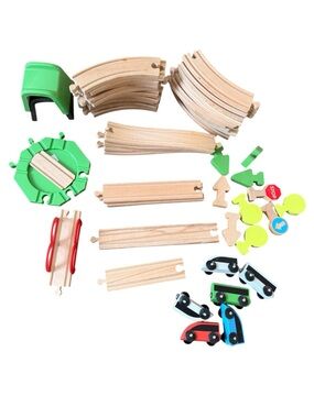 IKEA 52 pieces Wooden Train Track Set